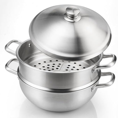 Delarlo Tri-Ply Stainless Steel 12 Inch Everyday Pan With Lid,kitchen everything pan, Chef's Pans,Induction Cooking Pot, 7.2QT Oven Safe Stock Pot, Up to 600℉