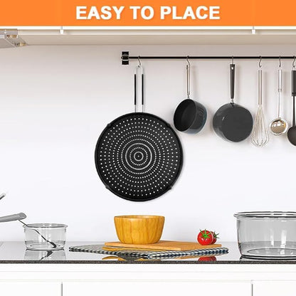 Splatter Screen for Frying Pan,Silicone Grease Splatter Guard, Heat-Resistant Splatter Guards for Cooking,Dishwasher Safe (9.8", 11.4", 13") - Image 5