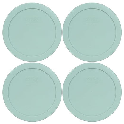 Pyrex 7201-PC Round 4 Cup Storage Lid for Glass Bowls (4, Muddy Aqua) by Pyrex