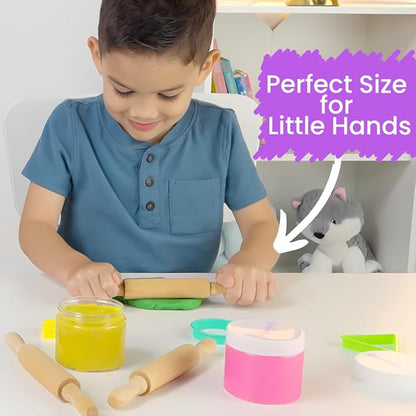 8-Inch Premium Kids Mini Rolling Pins (6-Pack) Splinter-Free, Non-Stick Hardwood for Baking, Sensory Crafts, Play-Doh, Clay, Therapeutic Fine Motor Skills for Toddlers, Great Gift for Children - Image 6