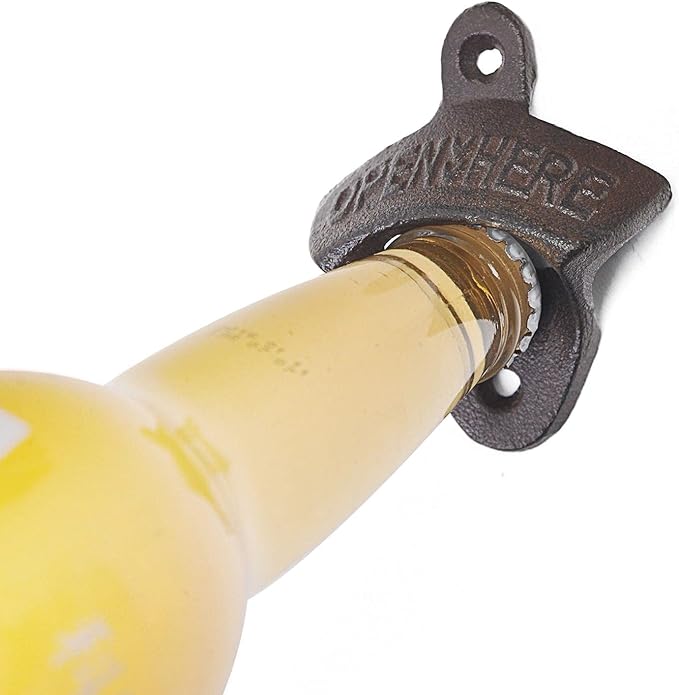 Beer bottle openers Cast Iron wall mounted bottle opener(Set of 2With screws) - Image 6