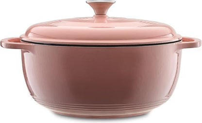 Mercer Culinary Enameled Cast Iron Round Dutch Oven, 6 qt., Pink by MercerCulinary