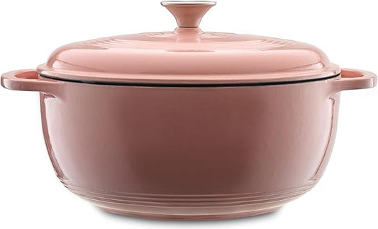 Mercer Culinary Enameled Cast Iron Round Dutch Oven, 6 qt., Pink by MercerCulinary