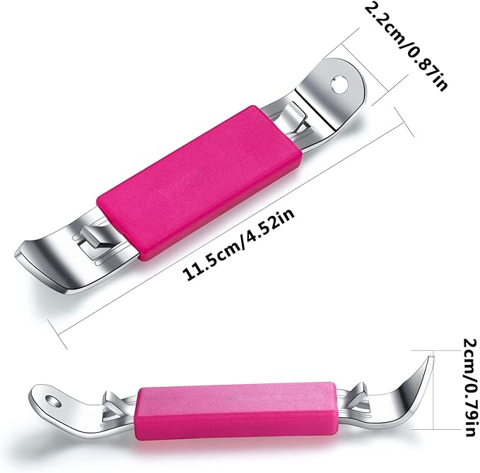 3 Pieces Magnetic Bottle Openers Can Opener Classic Beer Opener Stainless Steel Small Bottle Opener Can Tapper with Magnet for Camping and Traveling HANCELANT (Fuchsia) - Image 3