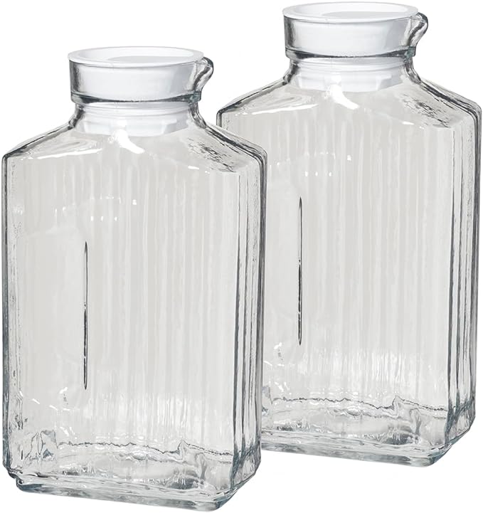 Anchor Hocking 2 Quart Bistro Pitcher with Lid, Pack of Two by AnchorHocking