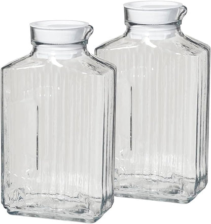 Anchor Hocking 2 Quart Bistro Pitcher with Lid, Pack of Two by AnchorHocking