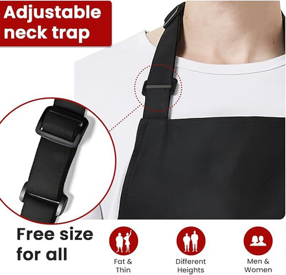 SANDJEST Funny Mens Aprons with Pockets for BBQ Grilling Cooking Grandpa Husband Apron for Birthday Christmas Father's Day
