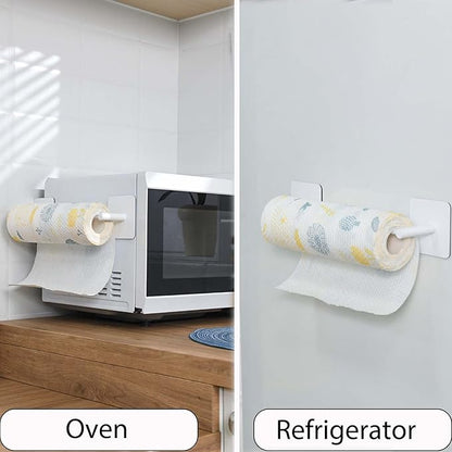Magnetic Paper Towel Holders Heavy Duty Steel Brushed Holder with Strong Magnetic Backing - Fit for Large Paper Towels or Use as Hook - for Kitchen,Refrigerator,Grill,Garage,Shop(White,2x3IN) - Image 5