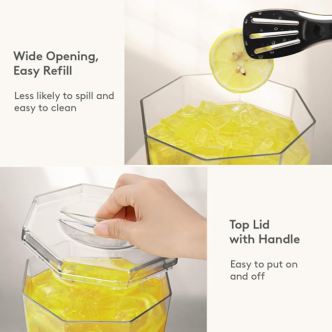 Lifewit 1 Gallon Drink Dispenser for Parties 3 Pcs, 4L Plastic Beverage Container with Stand for Juice/Tea/Soda & Lemonade, Clear Water Pitcher with Spigot for Mimosa Bar Hosting 39 x 16 cm/15x6" - Image 8
