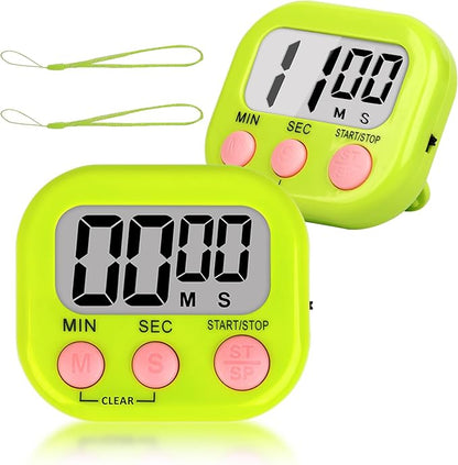 ZILLEEN Classroom Timer for Kids Teachers 2 Pack Digital Tmers, Green by ZILLEEN