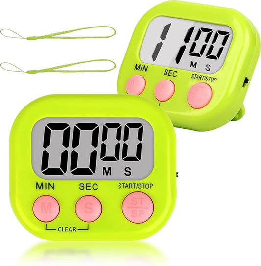ZILLEEN Classroom Timer for Kids Teachers 2 Pack Digital Tmers, Green by ZILLEEN