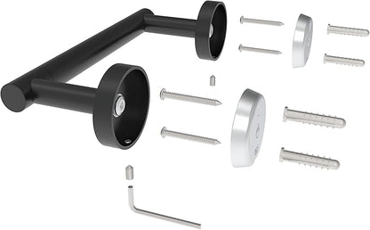 RARXTR Matte Black 2 Pack Toilet Paper Holder SUS304 Stainless Steel Double Post Pivoting Toilet Paper Roll Holder Wall Mounted Toilet Tissue Holder for Commercial Bathroom RV