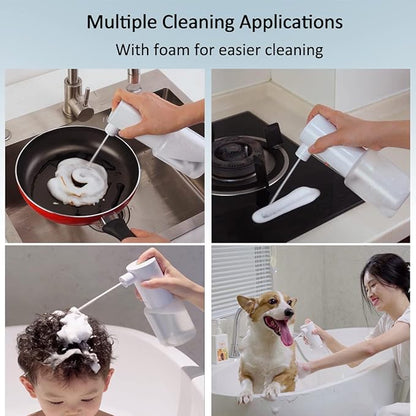 Foaming Soap Dispenser,Electric and Rechargeable,Refillable Foam Hand Dispenser for Kitchen Sink & Bathroom Countertop,Dish foamer Soap Dispenser,Pet Bathing Foamer Sprayer