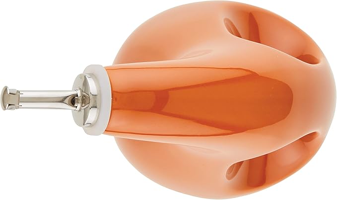 Rachael Ray 48466 Ceramic EVOO Oil and Vinegar Dispensing Bottle with Spout, 24 Ounce - Pumpkin Orange - Image 8