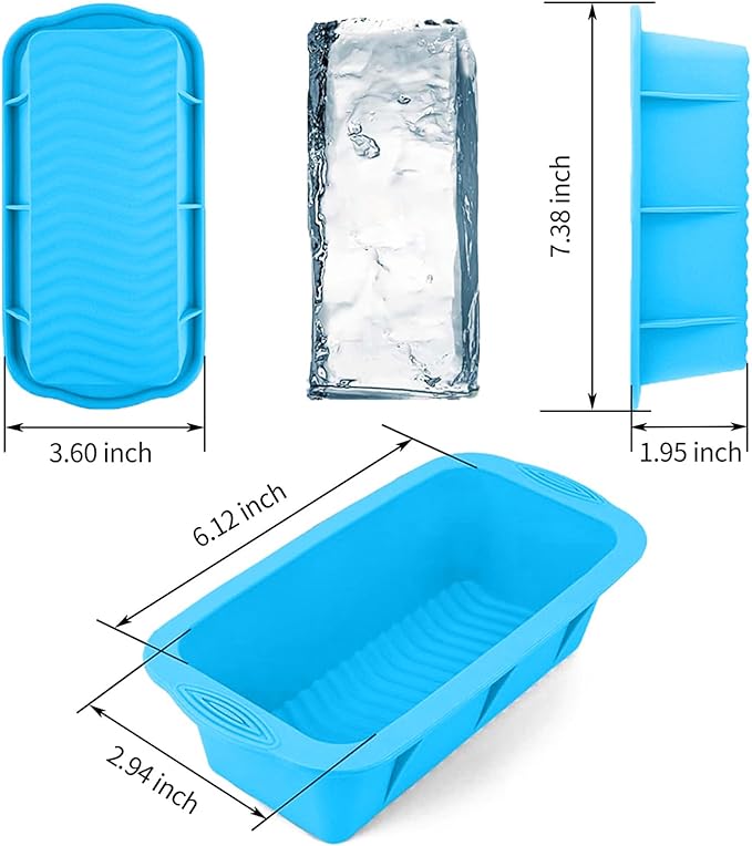 Extra Large Ice Block Mold for Ice Bath, 4 Pack 9.4lb Big Ice Cube Molds, Silicone Ice Bath Accessories Water Chiller for Cold Plunge or Coolers