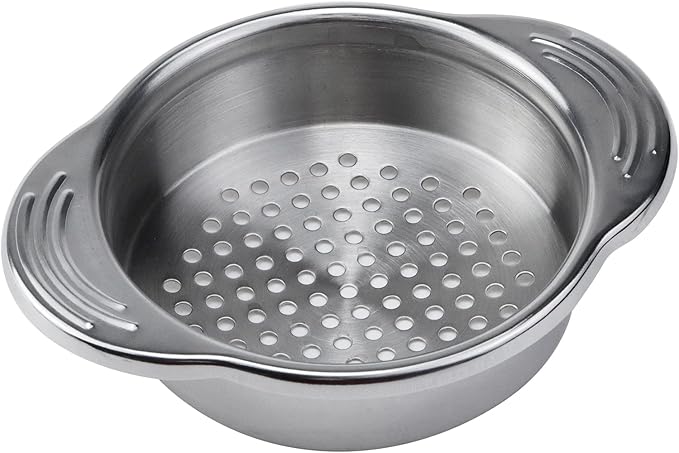 Antrader 4.5- Inch Stainless Steel Strainer, Kitchen Colander for Straining, Draining & Rinsing