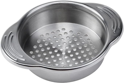 Antrader 4.5- Inch Stainless Steel Strainer, Kitchen Colander for Straining, Draining & Rinsing