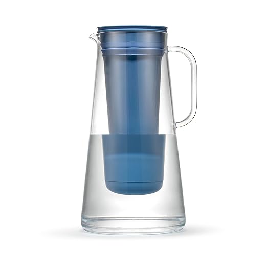 LifeStraw Home Pitcher BPA Free Plastic 7 Cup Stormy Blue by LifeStraw