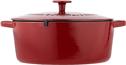Cuisinart Chef's Classic Enameled Cast Iron Round Covered Casserole (Cardinal Red, 7- Quart) - Image 2