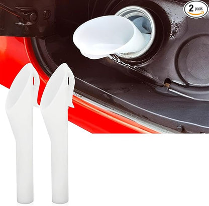 Capless Gas Tank Funnel 2PCS Fuel Funnel for Automotive Use for Ford Focus F150 Mercury Lincoln Mountaineer Mariner, Gas Funnel for Cars OEM#8U5A-17B068-EB 1782177 1833948 2050651(White)