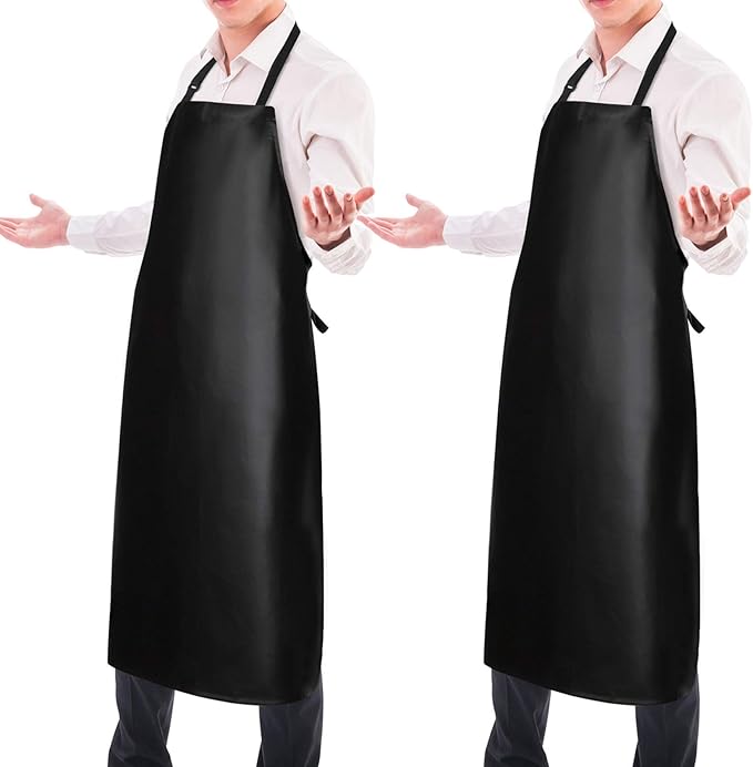 Gotega Waterproof Rubber Vinyl Apron Adjustable Dishwasher Apron - Apron for Women Men Heavy Duty Work Apron - Image 8