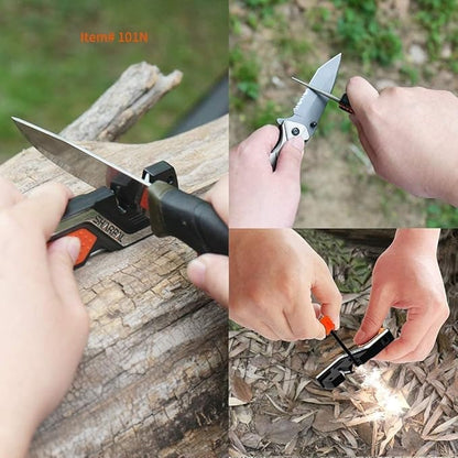 SHARPAL Pocket Knife Sharpener & Garden Tool Sharpener, Sharpening Straight and Serrated Knives, Lawn Mower Blade, Axe, Pruners, Shears, Scissors, Combo Gift Pack w/Greeting Card - Image 6