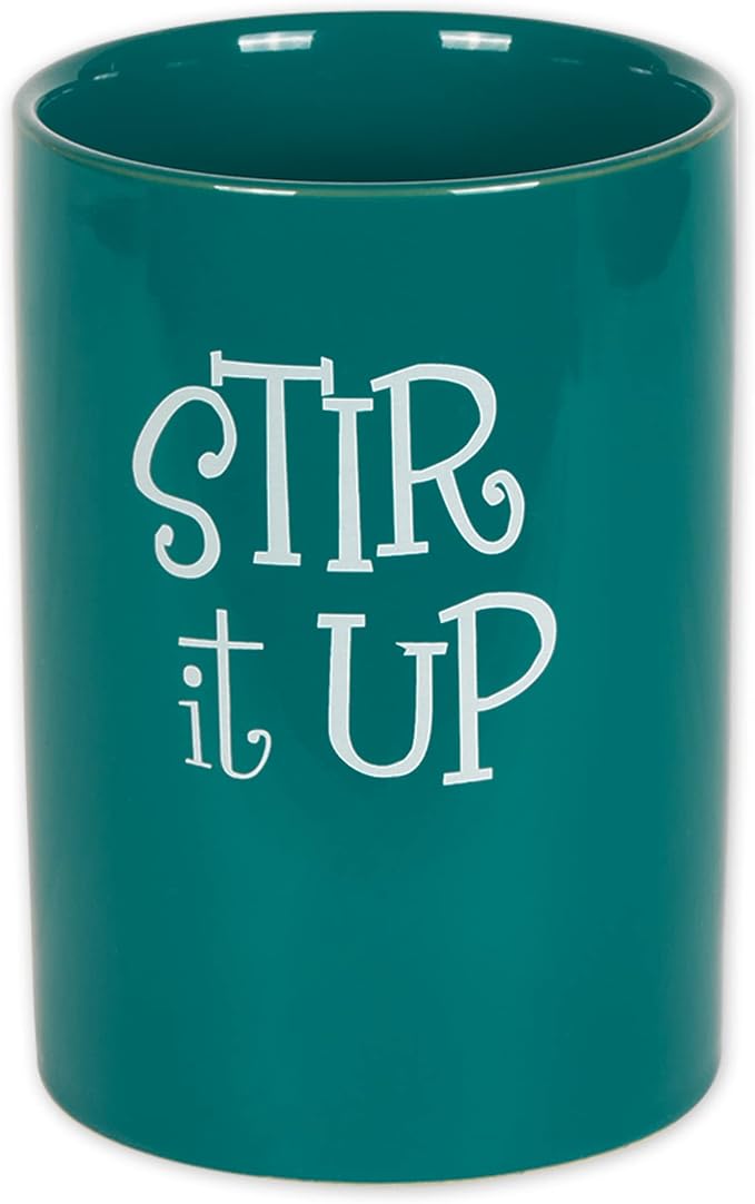 DII Kitchen Accessories Retro Collection Ceramics, Utensil Holder, Teal by DII