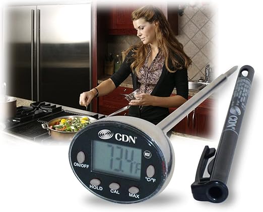 CDN Waterproof Digital Thermometer Long 4.75" Stem, NSF Certified, Ideal for for Bread Baking, Cooking, Brewing - DTQ450X - Image 8