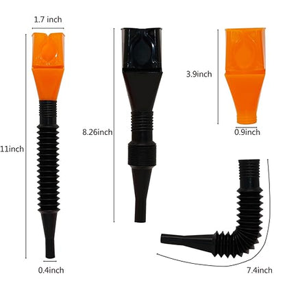 Funnels for Automotive Use Set of 10, Plastic Oil Funnel Set for Gasoline and Coolant, Fuel Funnel with Flexible Hose for Car, Large Funnels for Gas Transfer - Image 5