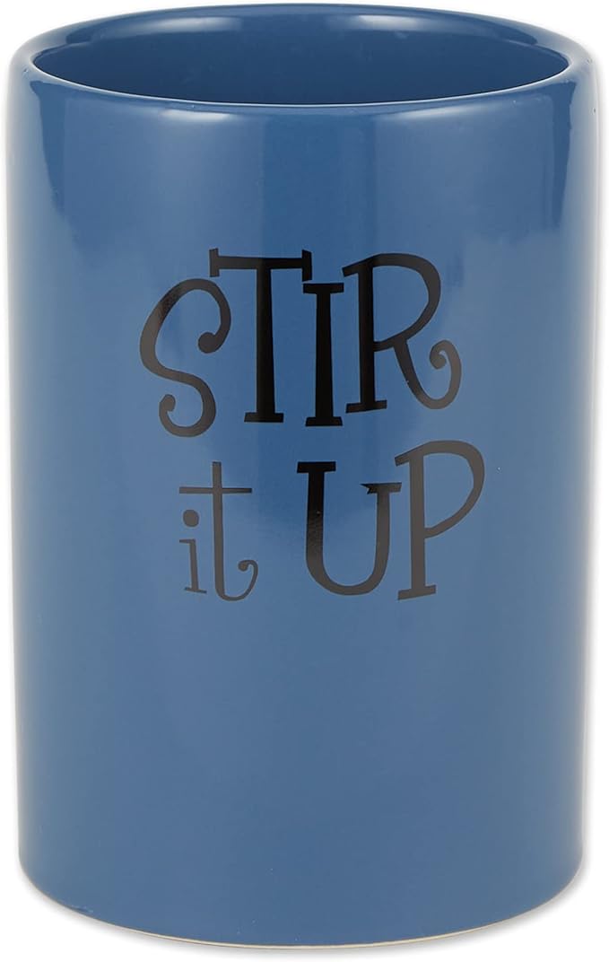 DII Kitchen Accessories Retro Collection, Ceramics, Utensil Holder, Blue by DII