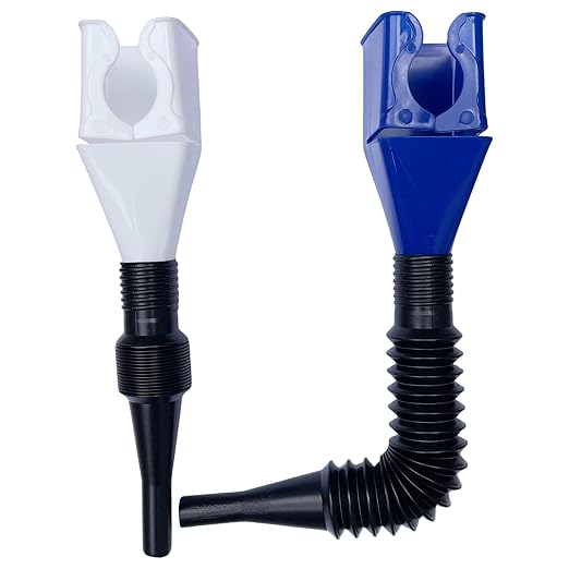 Funnels for Automotive Use,2pcs Retractable Auto Fuel Funnel for Oil Change,Filling Water,Gasoline,Coolant in Cars by LSDWL