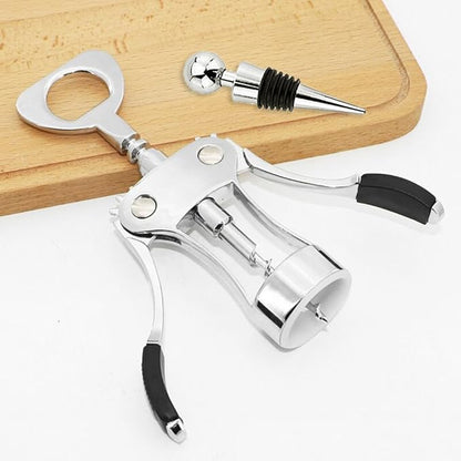 Foho Best Wing Corkscrew Wine Bottle Opener Luxury Waiter Corkscrew with Stopper Set for Wine Enthusiast Waiters - Sleeve Anchors