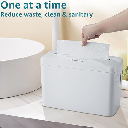 C-fold Paper Towel Dispenser XXLarge - Heavy Duty丨Wide-Design Countertop Folded Paper Towel Dispenser with Lid丨300-Sheet Large Capacity for Hand Towel, White - Image 4