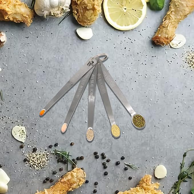 5PCS 1/64 Teaspoon(1/64tsp, 0.08ml, Drop) Single Tiny Measuring Spoon, Small Individual Stainless Steel Measure Spoons Only - Image 6