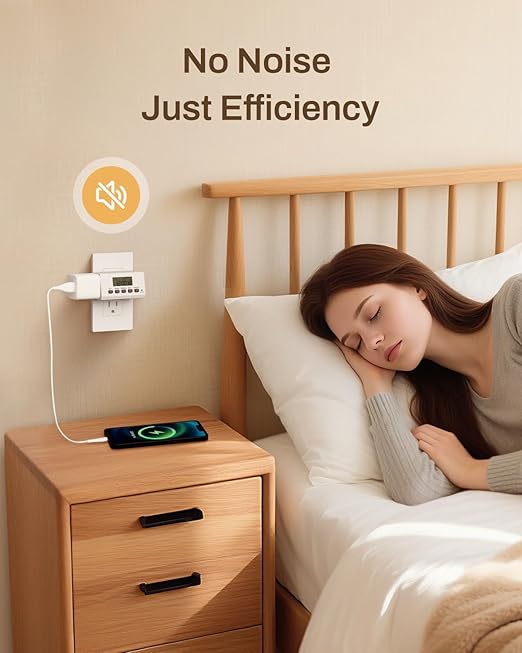 BN-LINK Indoor Digital Timer Outlet,24 Hour Light Timer Easy Programmable,Mini 2 Prong Plug in Timers for Electrical Outlets,Lamps,Fans,2 On/Off Programs,2 Pack,15A/1875W, ETL Listed - Image 8