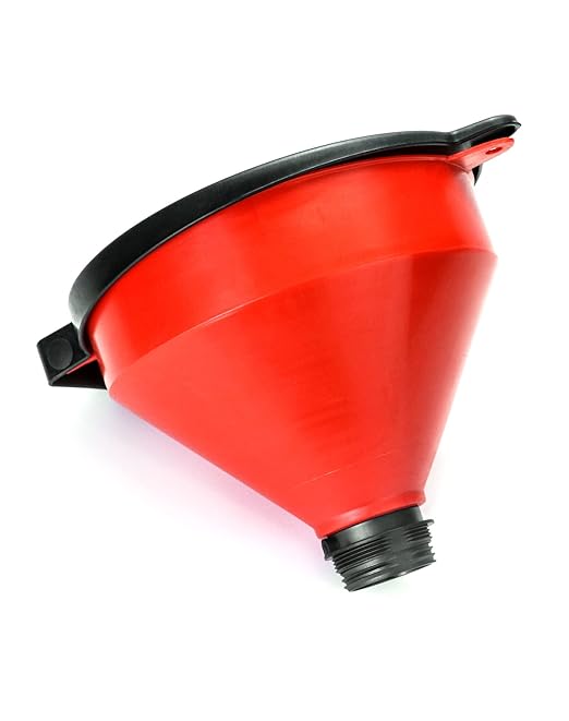 QWORK 4 Quart Lockable Drum Funnel with Removable Screen Filter, 2" BSP Adaptor Safety Plastic Oil Funnel Screen Filter Spill-Free for 55 gal Steel or Poly Drums - Image 2