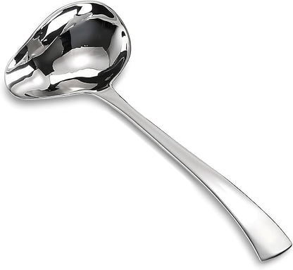 Comicfs Sauce Ladle, 18/10 Stainless Steel Gravy Ladle with Pouring Spout, Sauce Drizzle Spoon, Soup Ladles, Small Serving Gravy Ladles Serving Utensil, Dishwasher Safe, 7.3-Inch