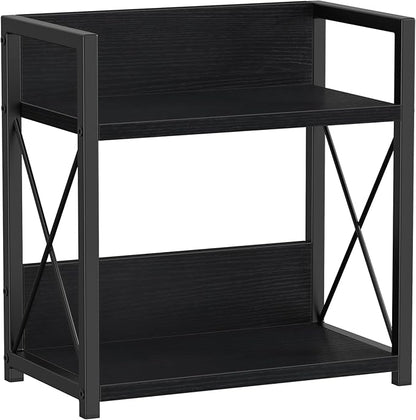 Giikin Countertop Organizer, 2 Tier Coffee Station Organizer for Desktop, Wood Counter Shelf Spice Rack for Kitchen (Black, M) by Giikin