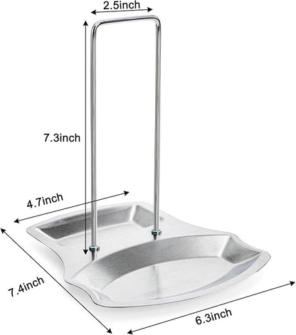 Lawei 3 Pack Lid and Spoon Rest - Pot Lid Holders Stainless Steel Pan Lid Organizer for Pots Pans Spoons - Image 2