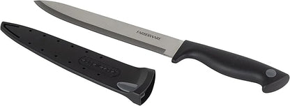 Farberware Edgekeeper 8-Inch Slicing Knife with Self-Sharpening Blade Cover, High Carbon-Stainless Steel Kitchen Knife with Ergonomic Handle, Razor-Sharp Knife, Black - Image 2