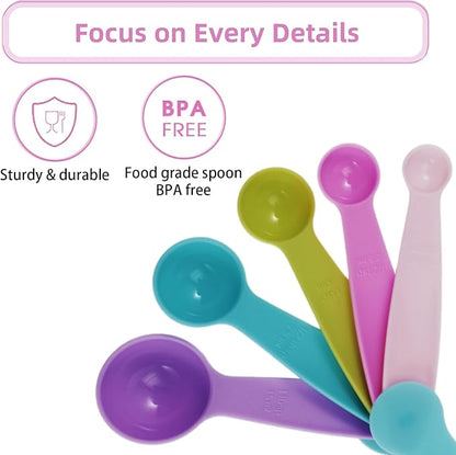 10PCS Measuring Spoons and Cups Set Stackable Nesting Cups Spoons for Cooking Baking Supplies, Kitchen Gadgets Essentials Tools - Image 4