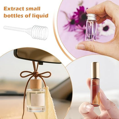 Mini Funnel Kit, 12-Piece Set: 8 Small Funnels (2 Sizes) + 4 Mini Droppers, Food-Grade PP Funnels for Filling Small Bottles, Oils, Spices and Perfume