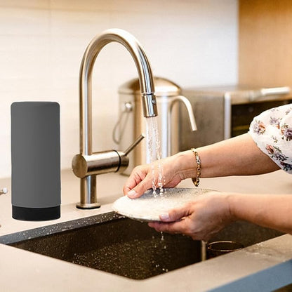 Silicone Dishwashing Soap Dispenser, Dish Soap Squeeze Bottle Silicone Divided Bottle for Kitchen and Bathroom(Color:Grey)