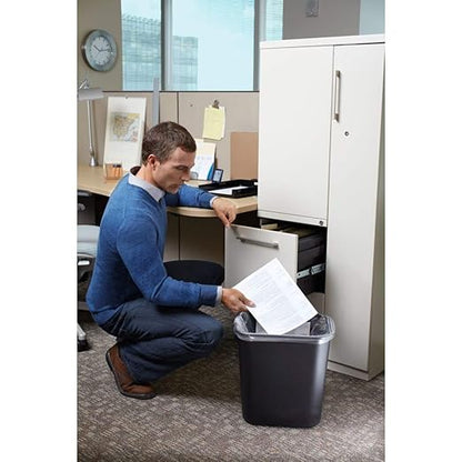 Rubbermaid Commercial Products Wastebasket/Trash Can, 7-Gallon/28-Quart, Black, Plastic, for Bedroom/Bathroom/Office, Fits Under Desk/Sink/Cabinet, Pack of 4 - Image 6