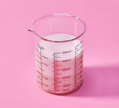 High Borosilicate Glass Measuring Cup-V-Shaped Spout，Glass Measuring Beaker for Kitchen or Restaurant, Easy to Read, 500 ML (16 Oz, 2 Cup) - Image 8