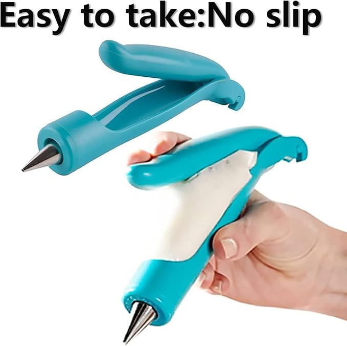 Cake Decorating Pen Tool Kit Pastry Bag DIY Cake Deco Tools Kit Pastry Icing Pen Piping Kit Bags(Blue) - Image 2