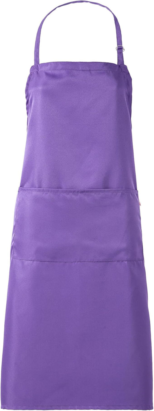 Purple Apron for Women with Pockets | Lightweight and Adjustable Womens Apron