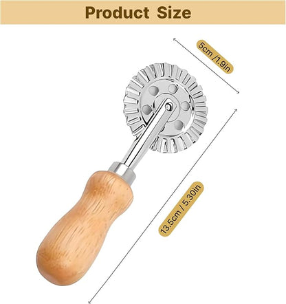 Pastry and Pasta Wheel 1.9 inch – Dough Crimper Ravioli Dumpling Pierogi Cutter – Multi-Purpose Tool for Pizza Baking Cooking and Homemade Meals - Image 2