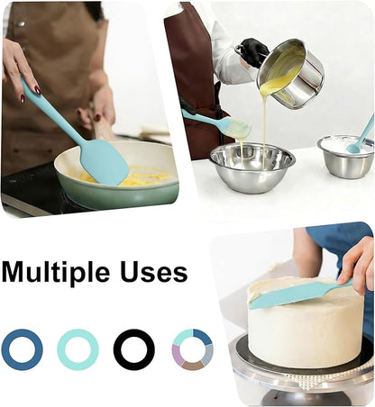 Redfly Silicone Spatula Set, 5 Piece Food Grade Silicone Cooking Utensils Set, Rubber Spatula Heat Resistant Nonstick for Baking, Cooking, Kitchen Utensils Dishwasher Safe Green - Image 7