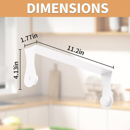 Paper Towel Holder Under Cabinet, White Kitchen Accessories Decor, Wall Mount, White Paper Towel Holder for Bathroom, Stainless Steel, Adhesive or Screws - Image 6